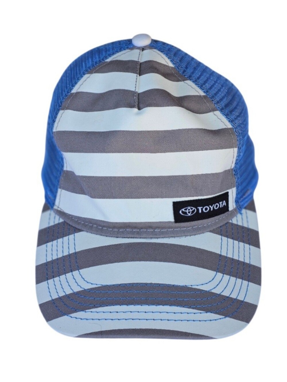 Toyota Blue & Gray Striped Trucker Hat